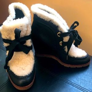 Kate Spade Wedges with faux fur